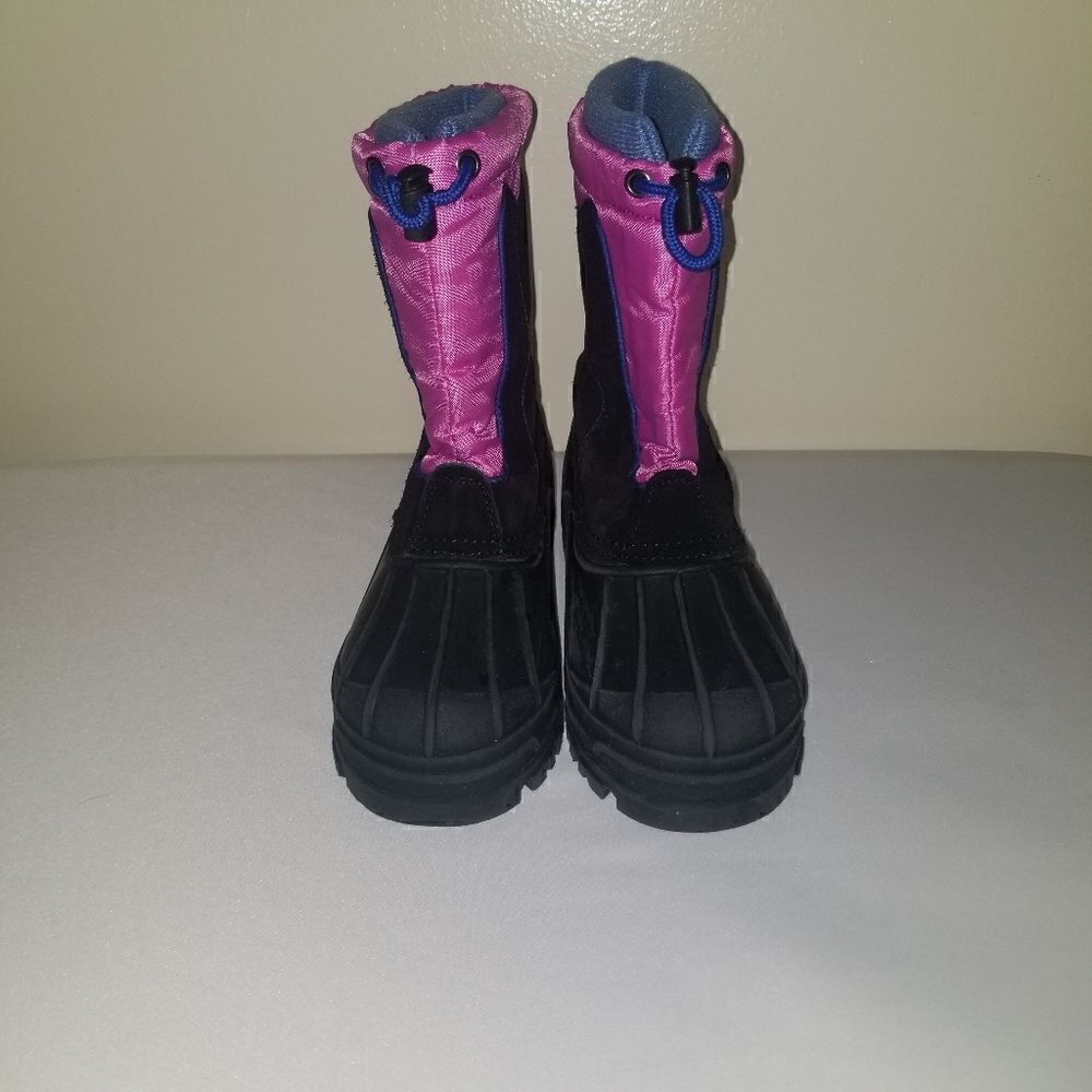 Sporto Kids Black and Pink Rain & Snow Boots